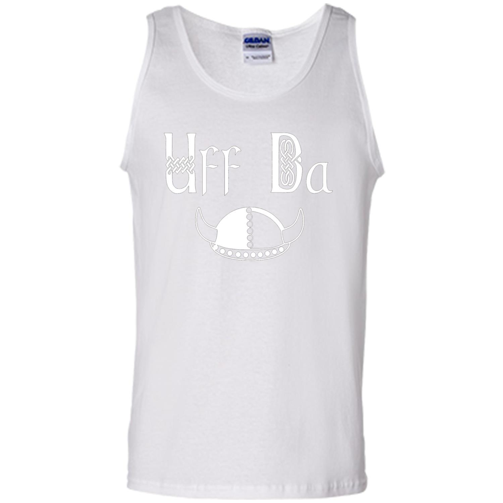 Uff Da Viking Hat Norwegian Scandinavian Saying T-shirt White