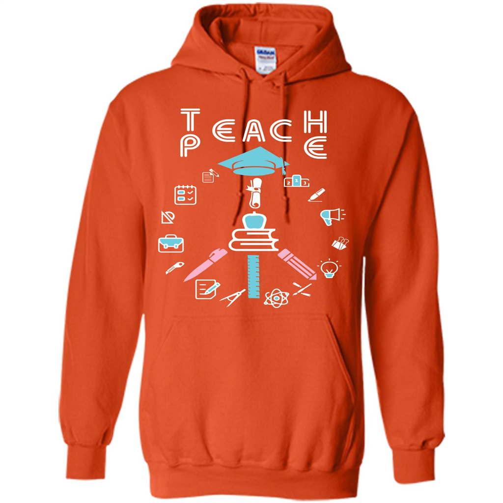 Teacher T-shirt Teach P.E T-shirt Orange