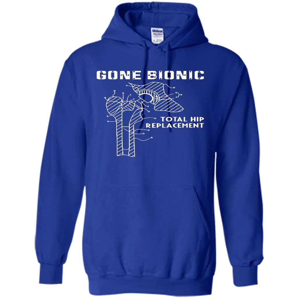 Gone Bionic Total Hip Replacement T-shirt Royal