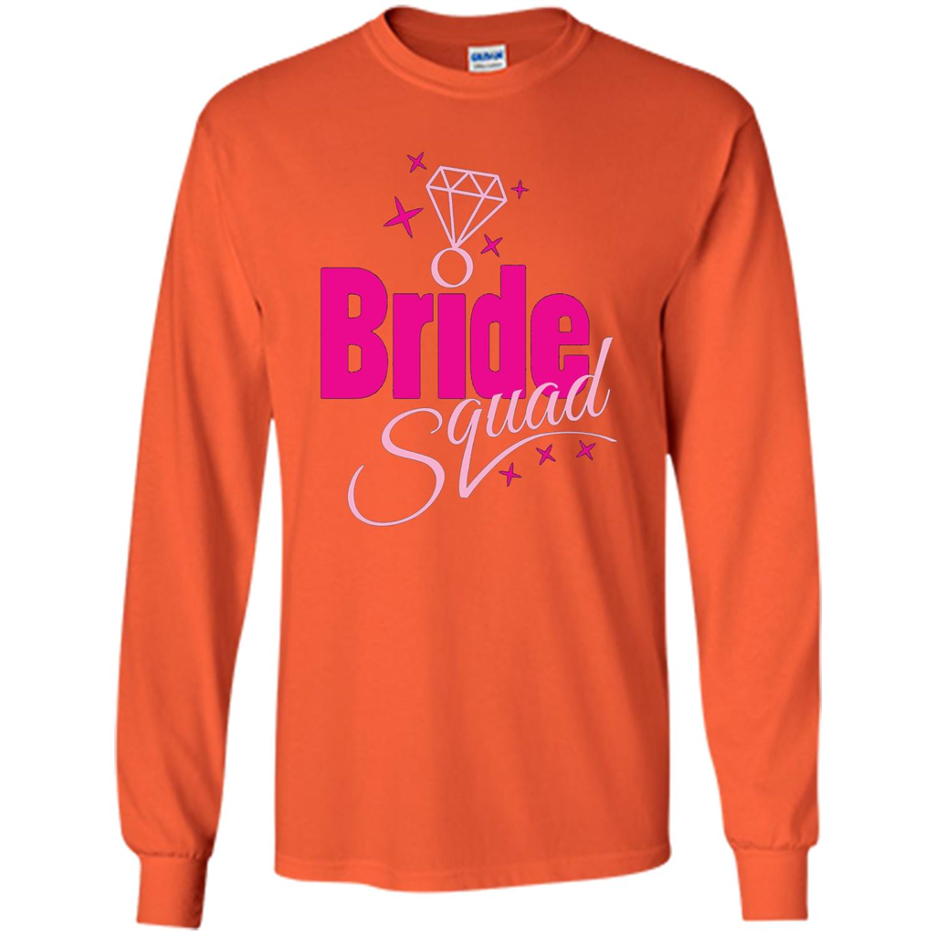 Bride Squad Bachelorette Party T-shirt Orange