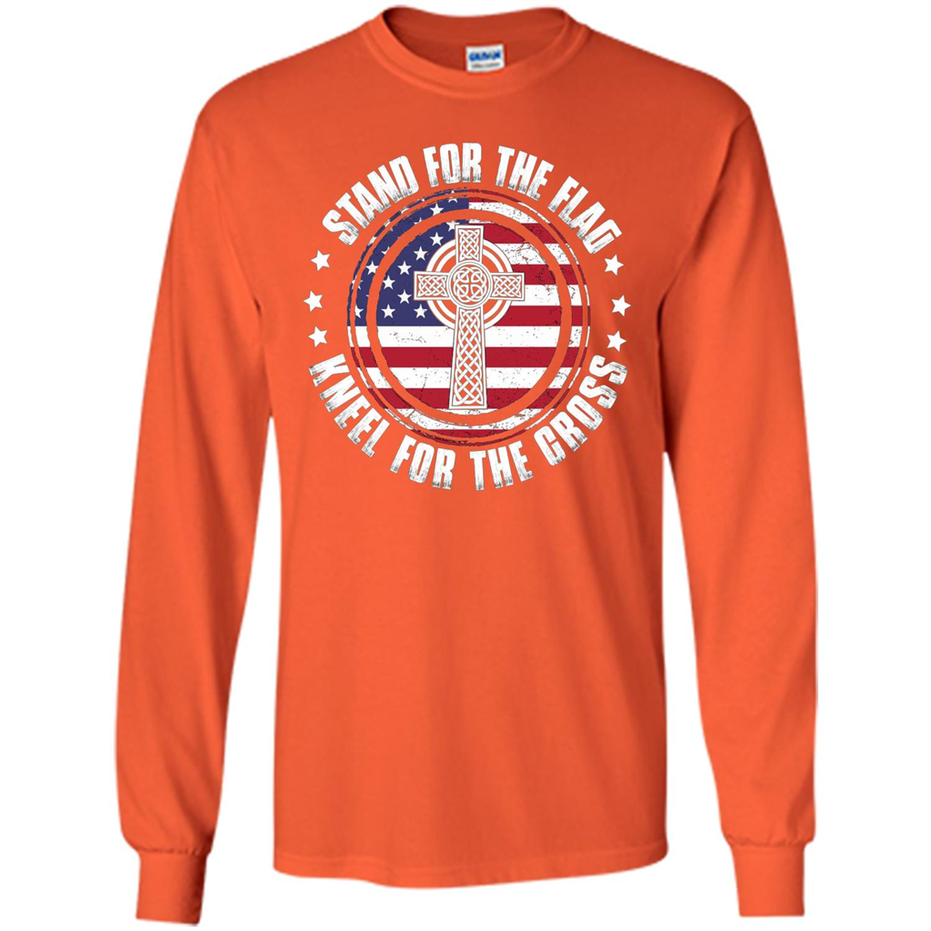 Stand For The Flag Knell For The Cross T-shirt Orange