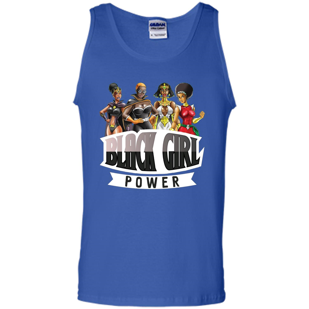 Super Hero Black Girl Power T-Shirt Royal