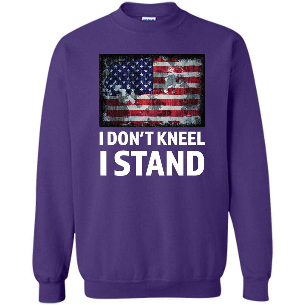 Military T-shirt I Don't Kneel I Stand T-shirt Orange