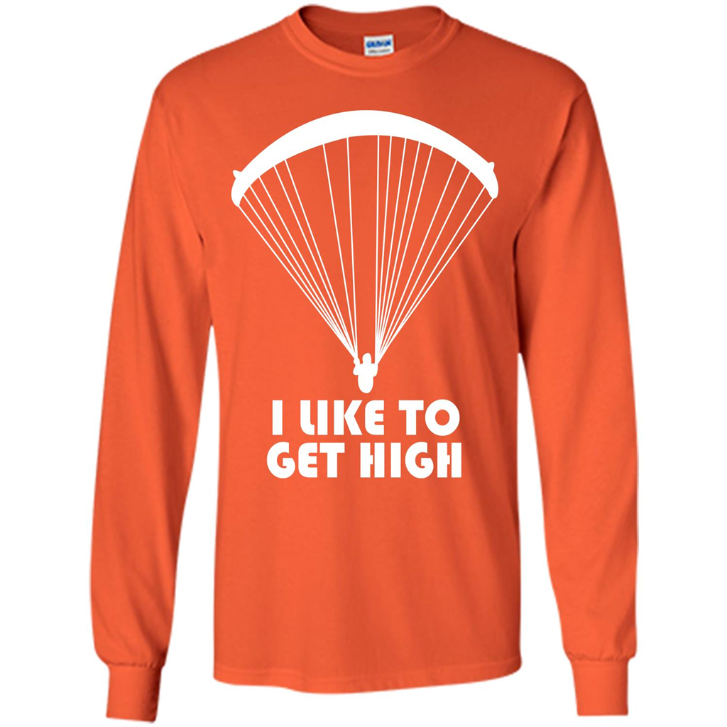 Paratrooper T-shirt I Like To Get High T-shirt Orange