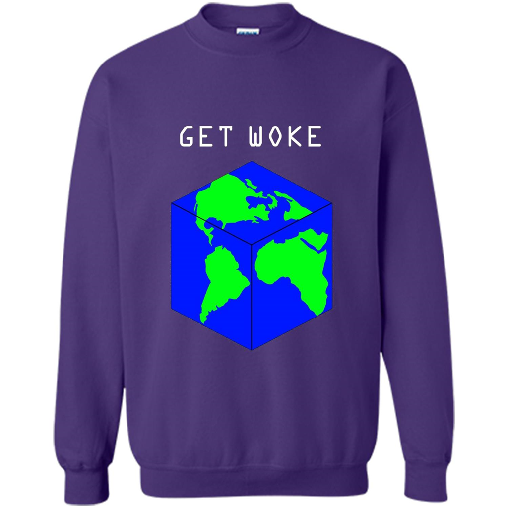 Flat Earther Get Woke T-shirt Earth Society T-shirt Orange