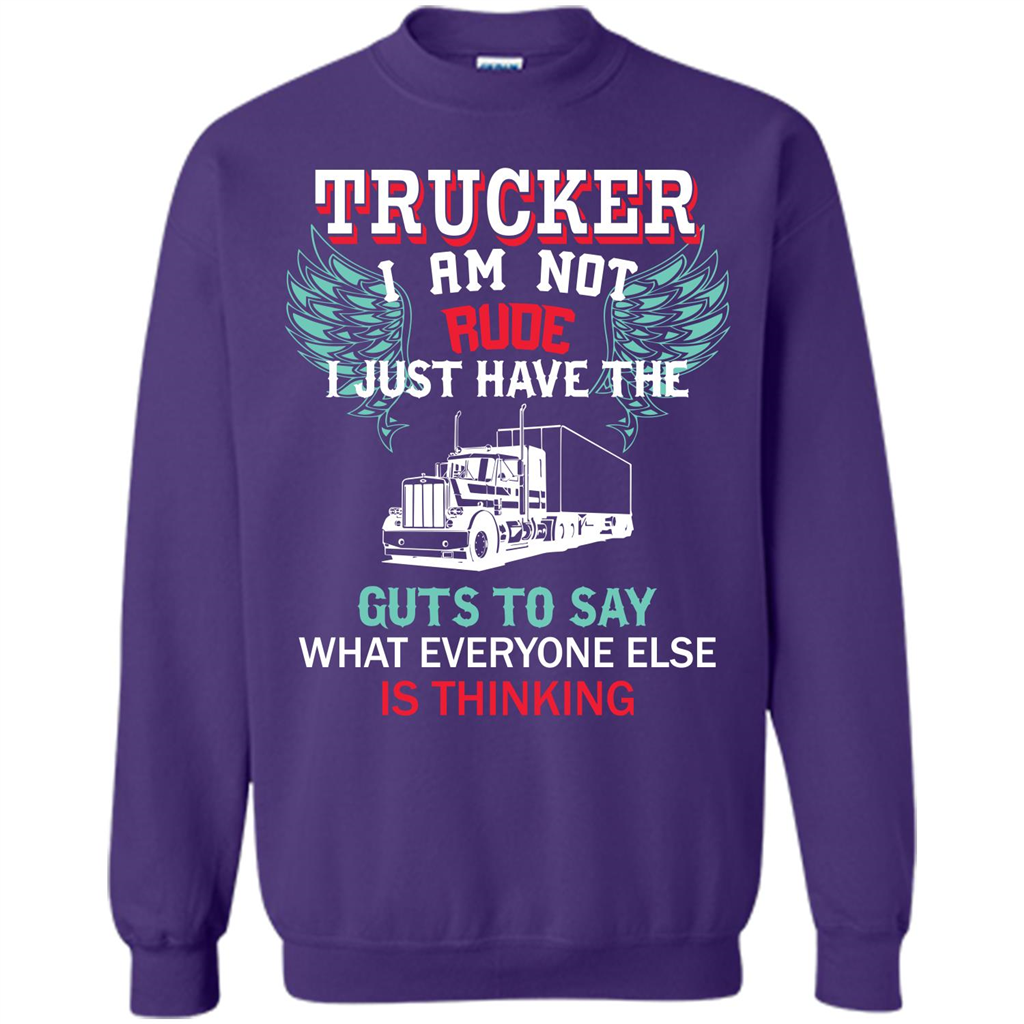 Trucker I Am Not Rude T-shirt Orange