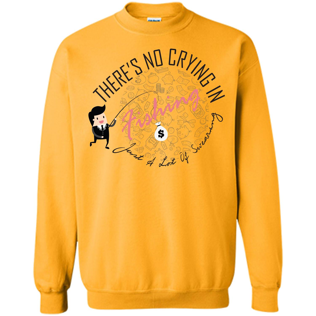 No Crying Fishing T-shirt Gold