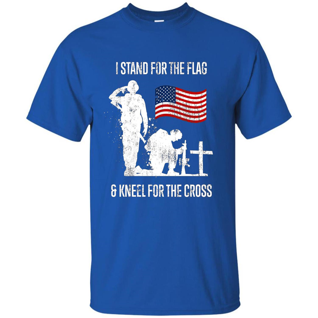 I Stand For The Flag And Kneel For The Cross T-shirt Royal
