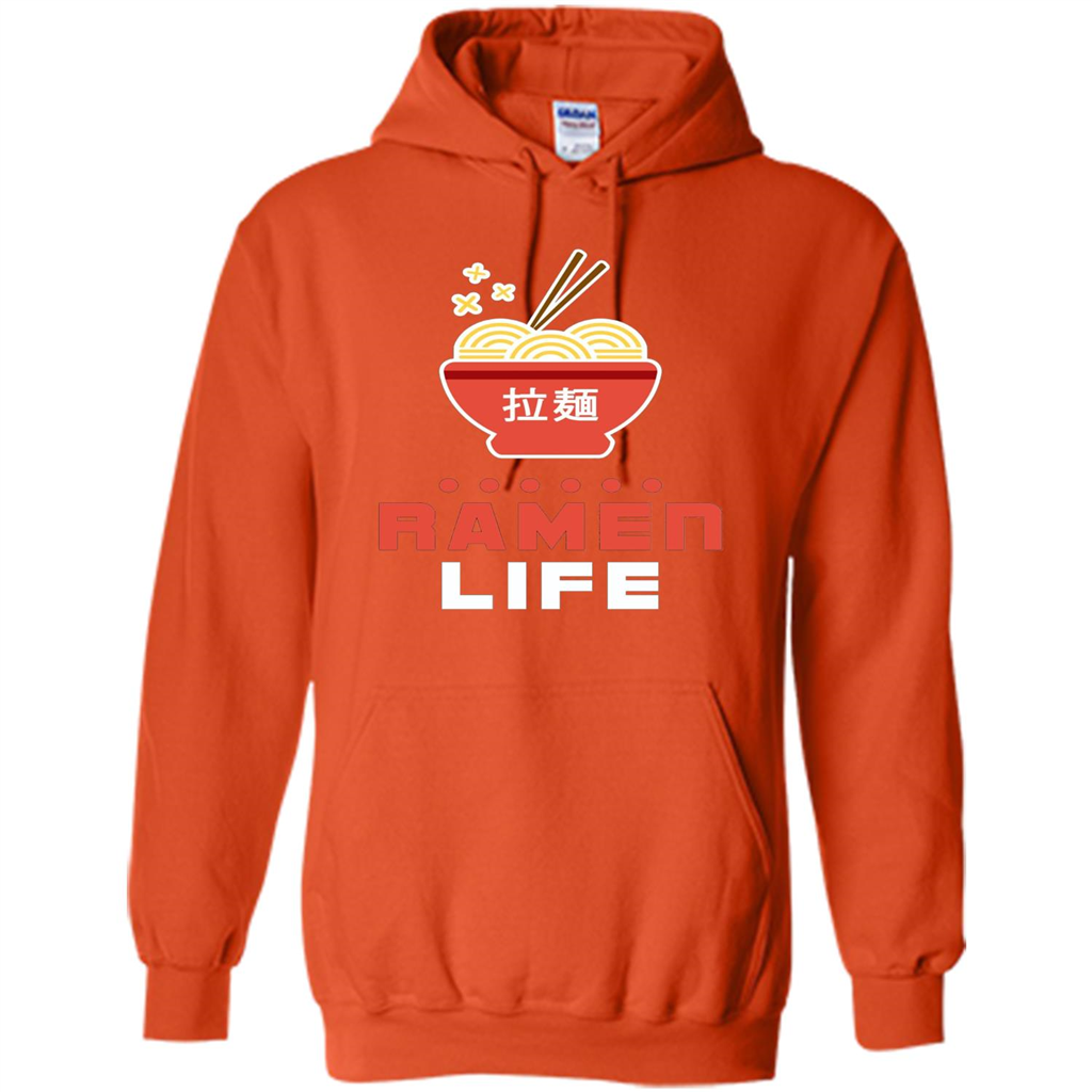Ramen Life T-shirt, Tasty Anime Noodle Bowl T-shirt Orange