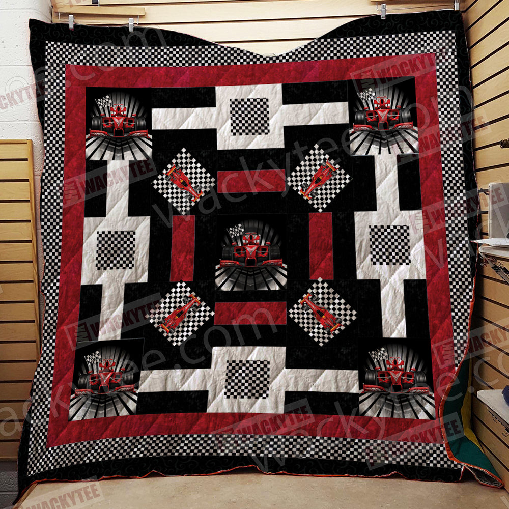 Racing 3D Quilt Blanket Queen (203x228CM)