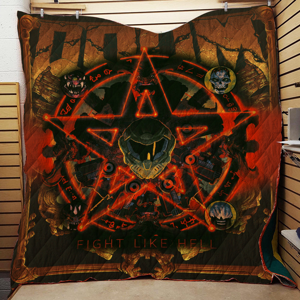 Doom 3D Quilt Set Single Quilt
