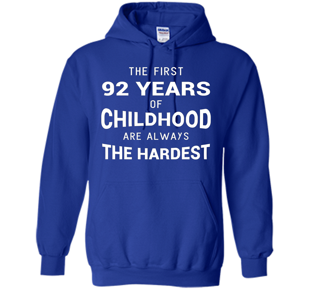 Funny 92nd Birthday Joke Gift 92 Years Old Novelty Gag Shirt cool shirt Royal