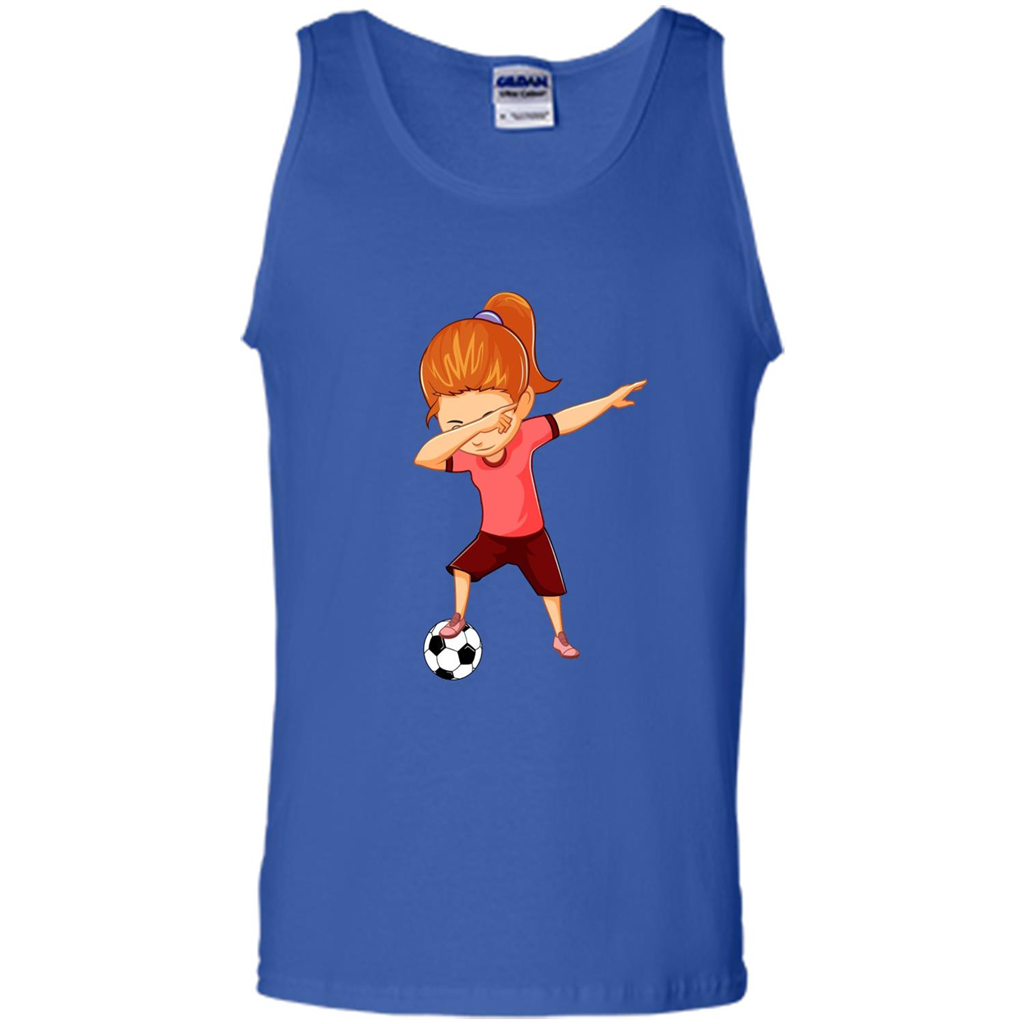 Soccer T-shirt For Girls Funny Dabbing Dab Dance Soccer Ball Royal