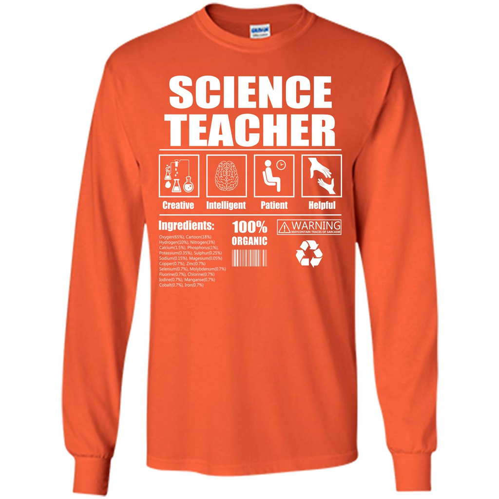 Science Teacher T-shirt Science Teacher Facts T-shirt Orange