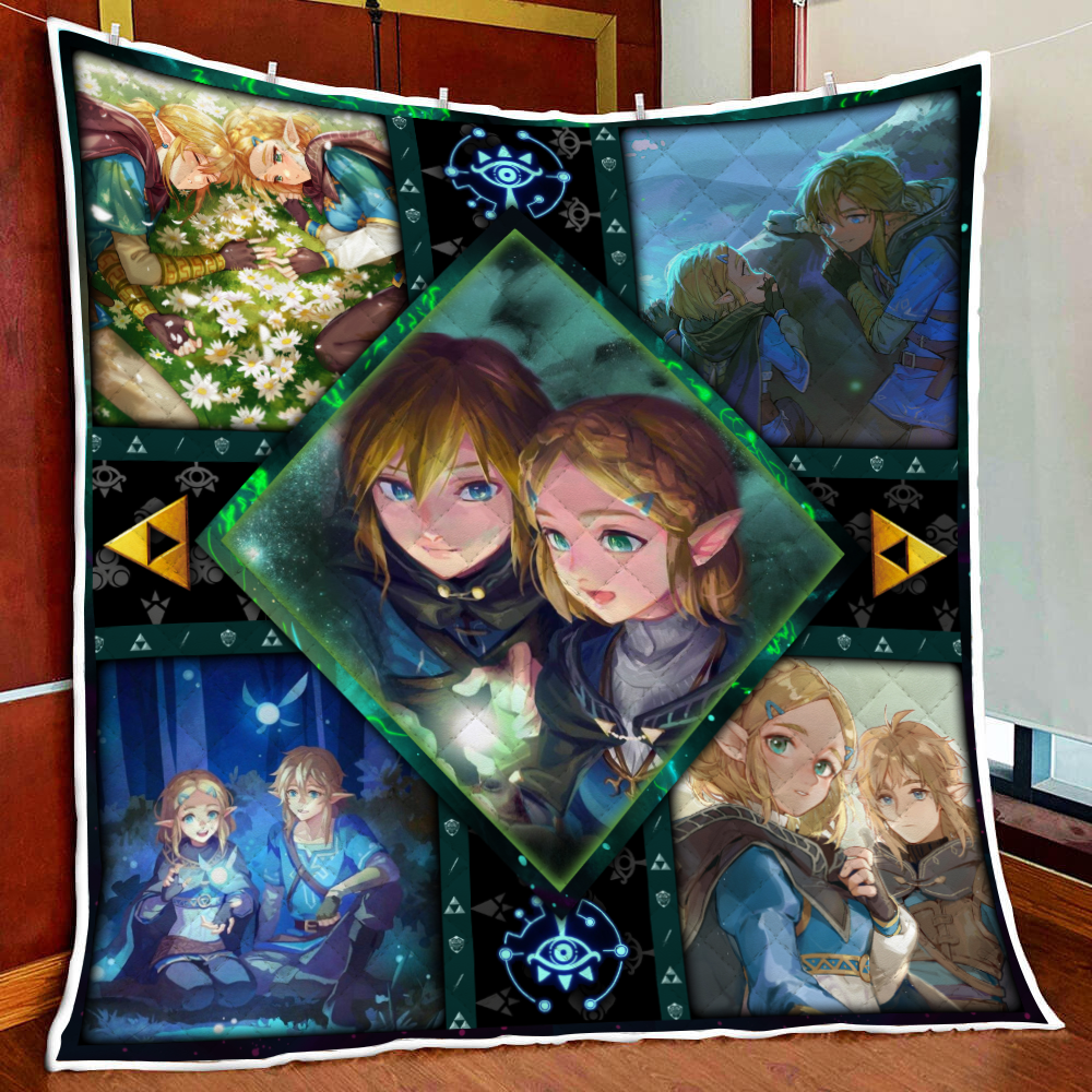 Link and Zelda The Legend of Zelda Quilt Blanket Quilt Set Single Quilt