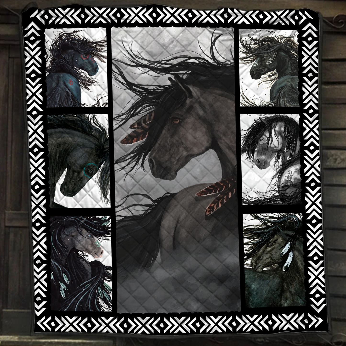 Majestic Horse 3D Quilt Bed Set Single Quilt