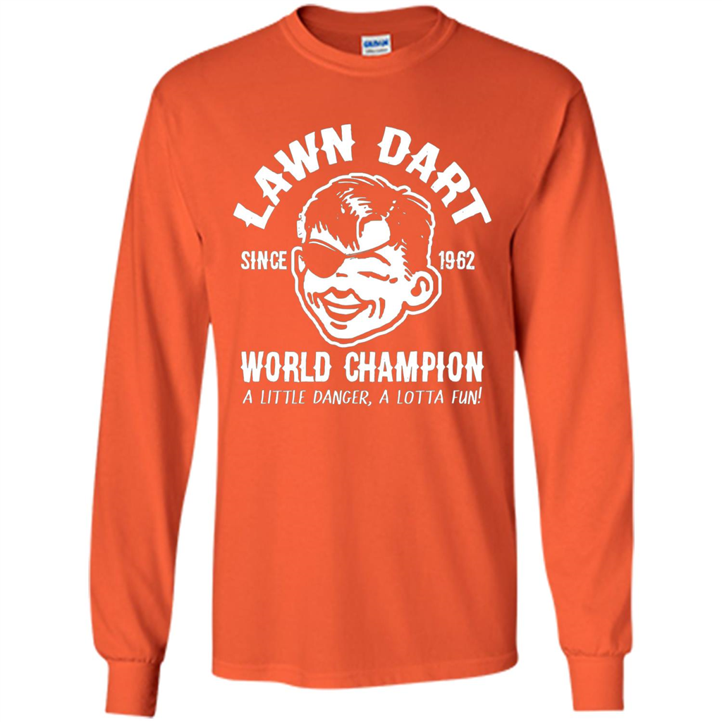 Lawn Dart Since 1962 World Champion Backyard Game T-shirt Orange