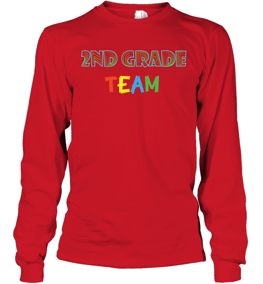 2nd Grade Team Shirt Long Sleeve T-Shirt Long Sleeve T-Shirt Red
