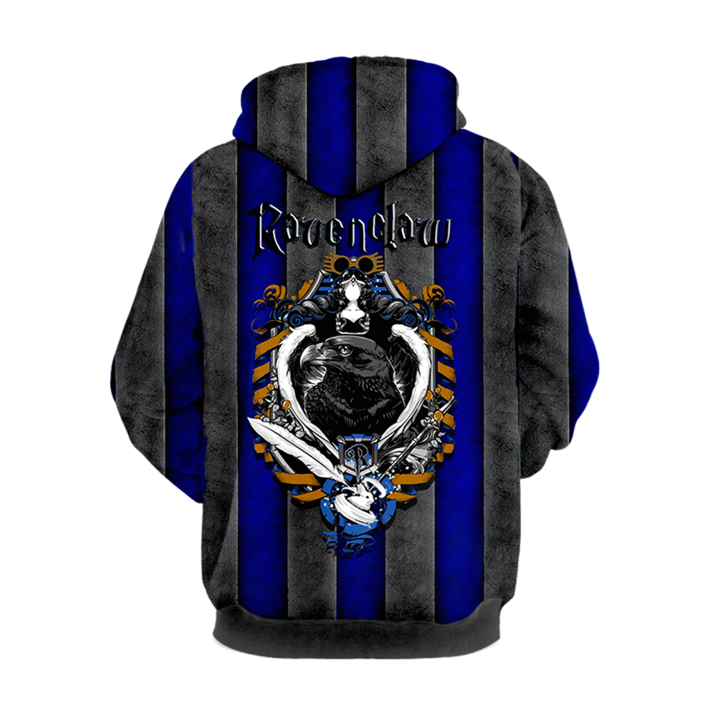 Striped Ravenclaw Harry Potter 3D Hoodie