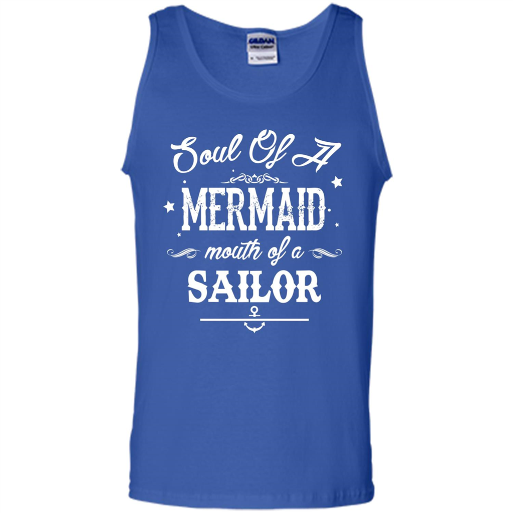 Soul Of A Mermaid Mouth Of A Sailor T-shirt Royal