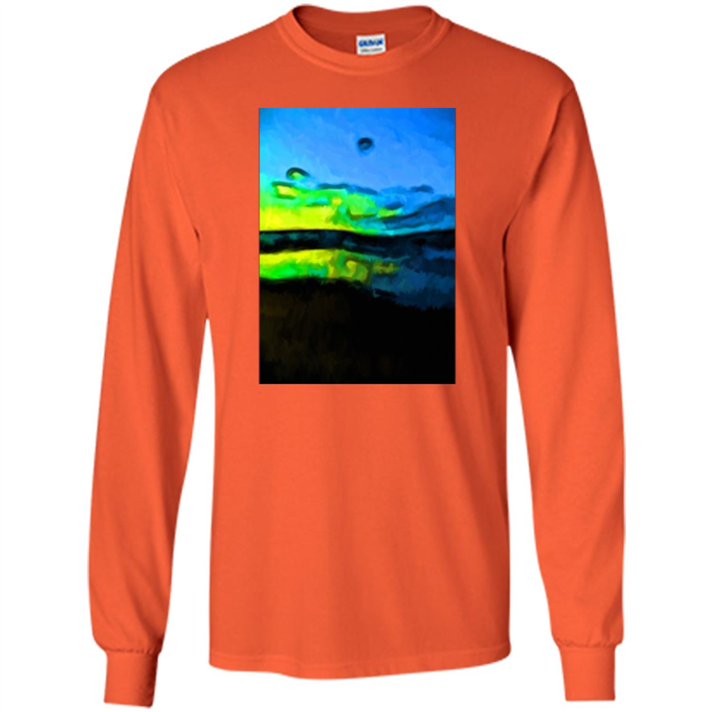 Yellow Dance Of The Tropical Blue Sea And Green Sky T-shirt Orange