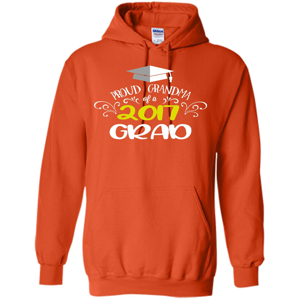Graduation T-shirts Funny Tees Proud Grandma Orange