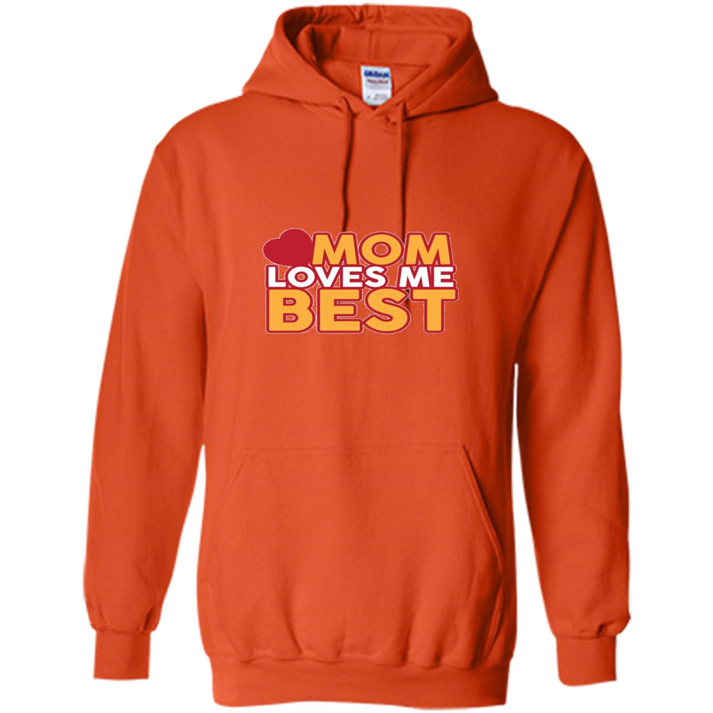 Mommy T-shirt Mom Loves Me Best Orange