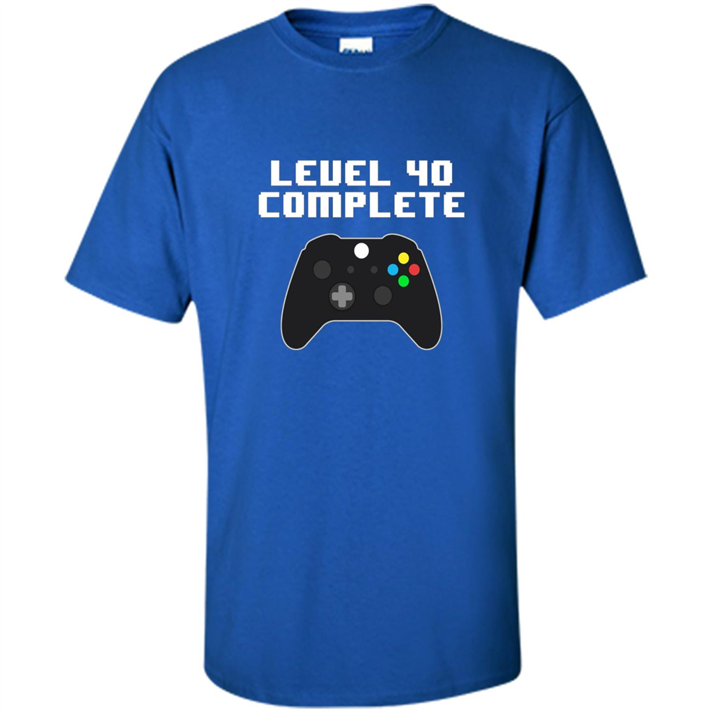 Level 40 Complete Retro Video Games 40Th Birthday T-shirt Royal