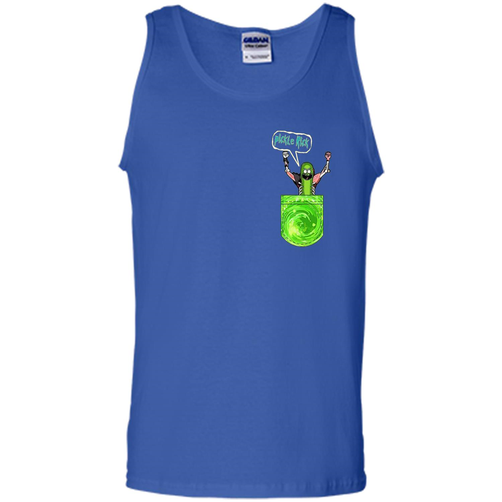Pickle Funny Rick Pocket T-shirt TV Series T-shirt Royal