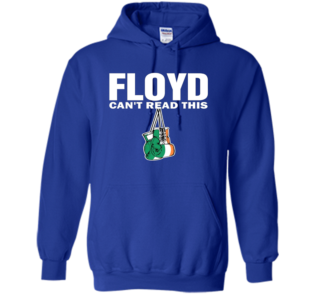 Boxing T-shirt Floyd Can't Read This T-shirt Royal