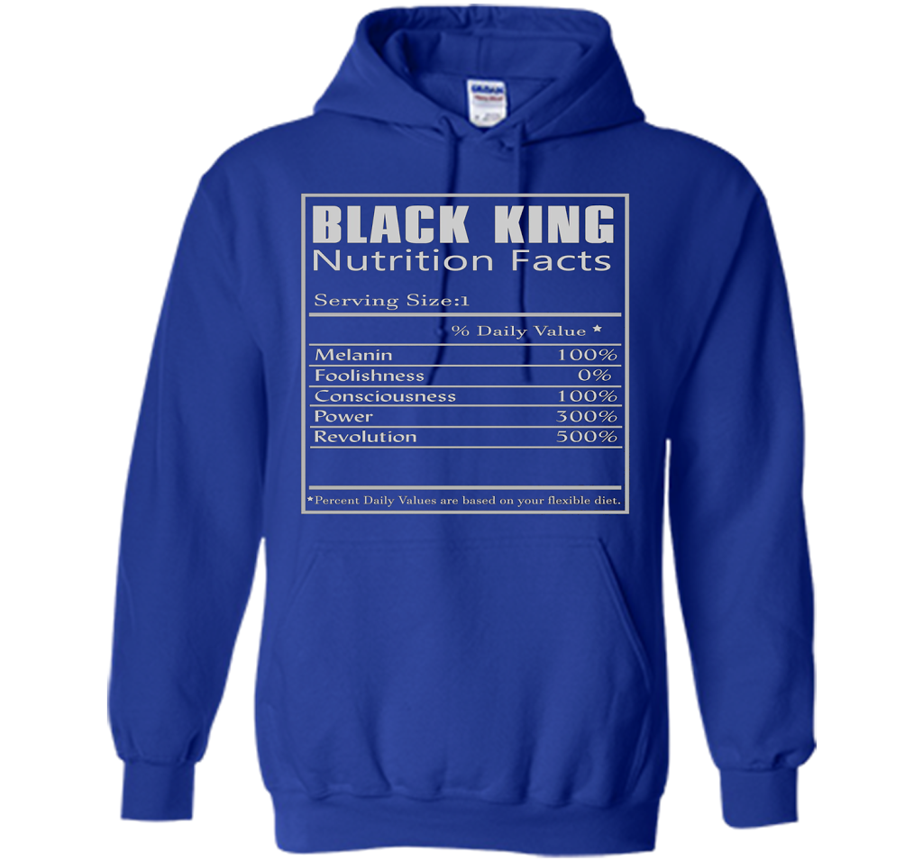 Black King Nutrition Facts T-shirt Royal