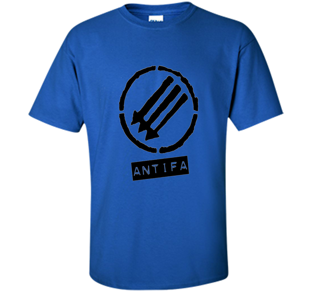 Anti Fascist Antifa Logo T-shirt Royal