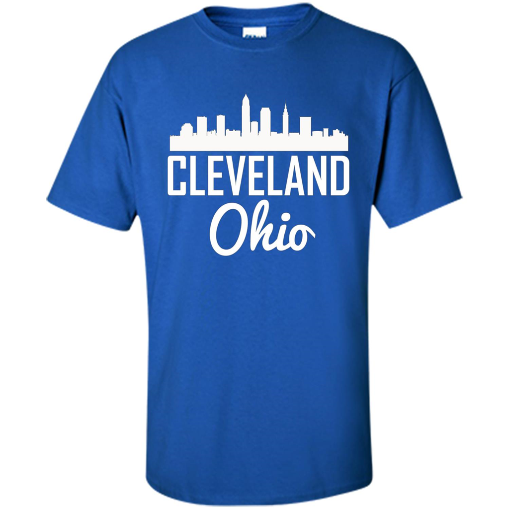 Cleveland Ohio Skyline T-shirt Royal