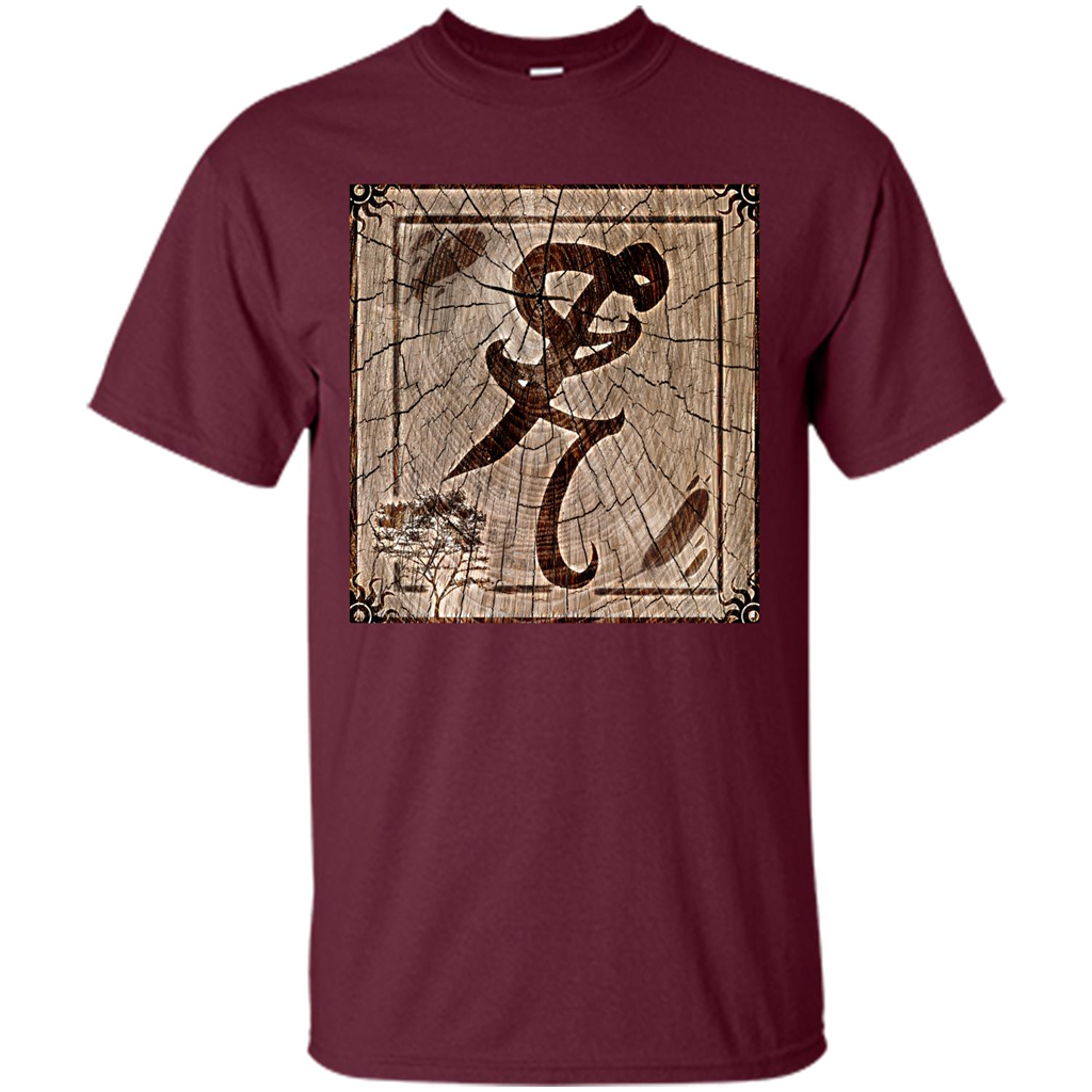 Wood Burned Healing Rune T-shirt Maroon