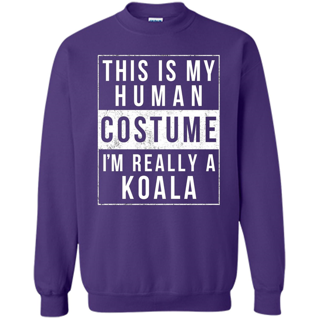 Costume Halloween T-shirt This Is My Human I'm Really A Koala Orange