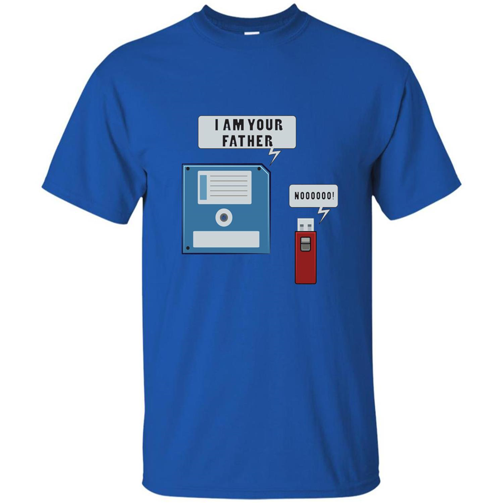 USB Floppy Disk Funny Computer Nerd T-shirt Royal