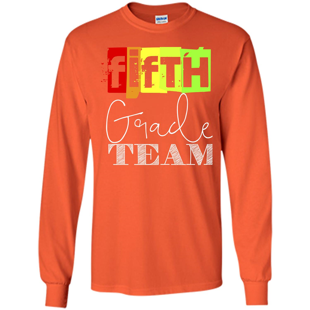 Fifth Grade Team T-shirt School Day T-shirt Orange