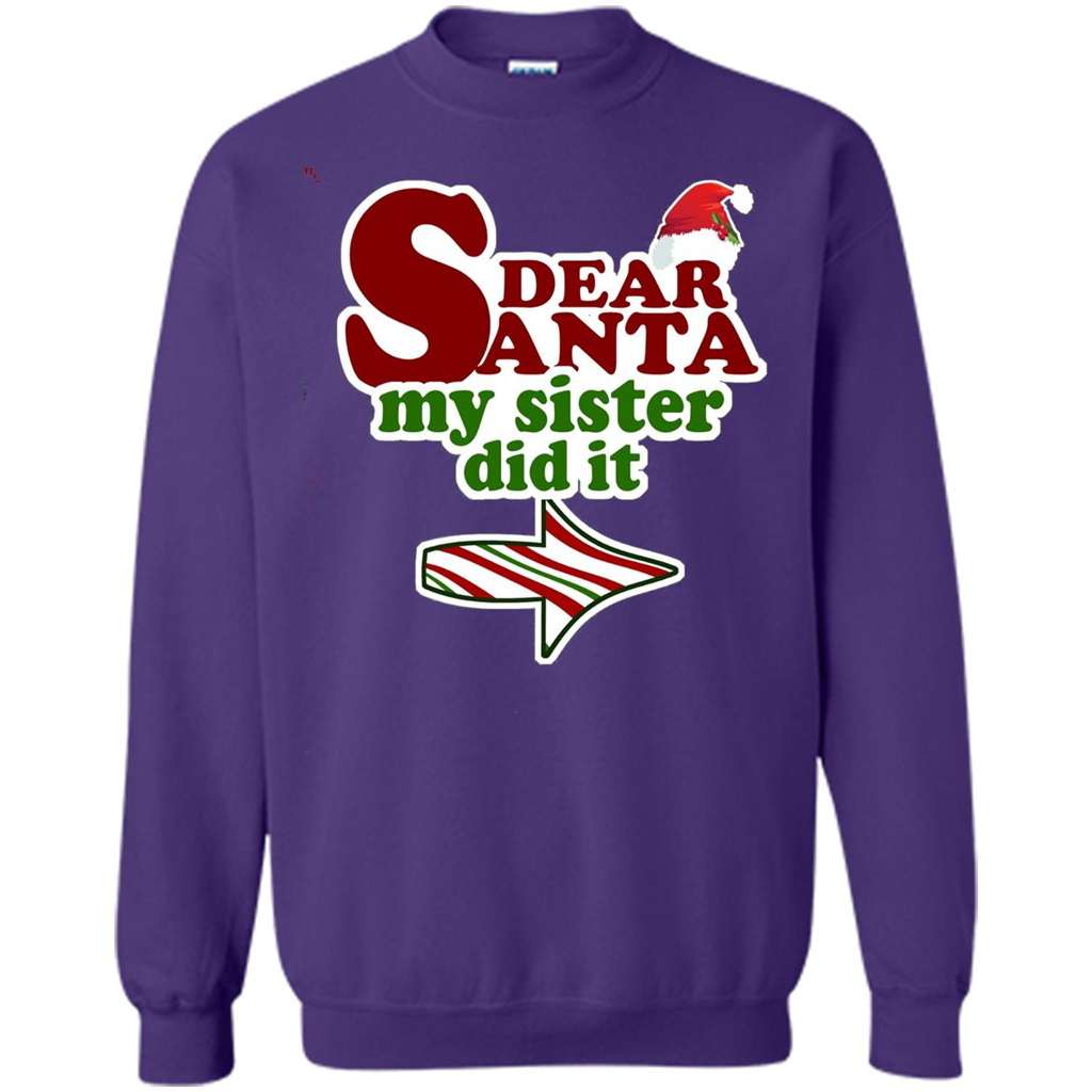 Dear Santa My Sister Did It T-shirt Orange