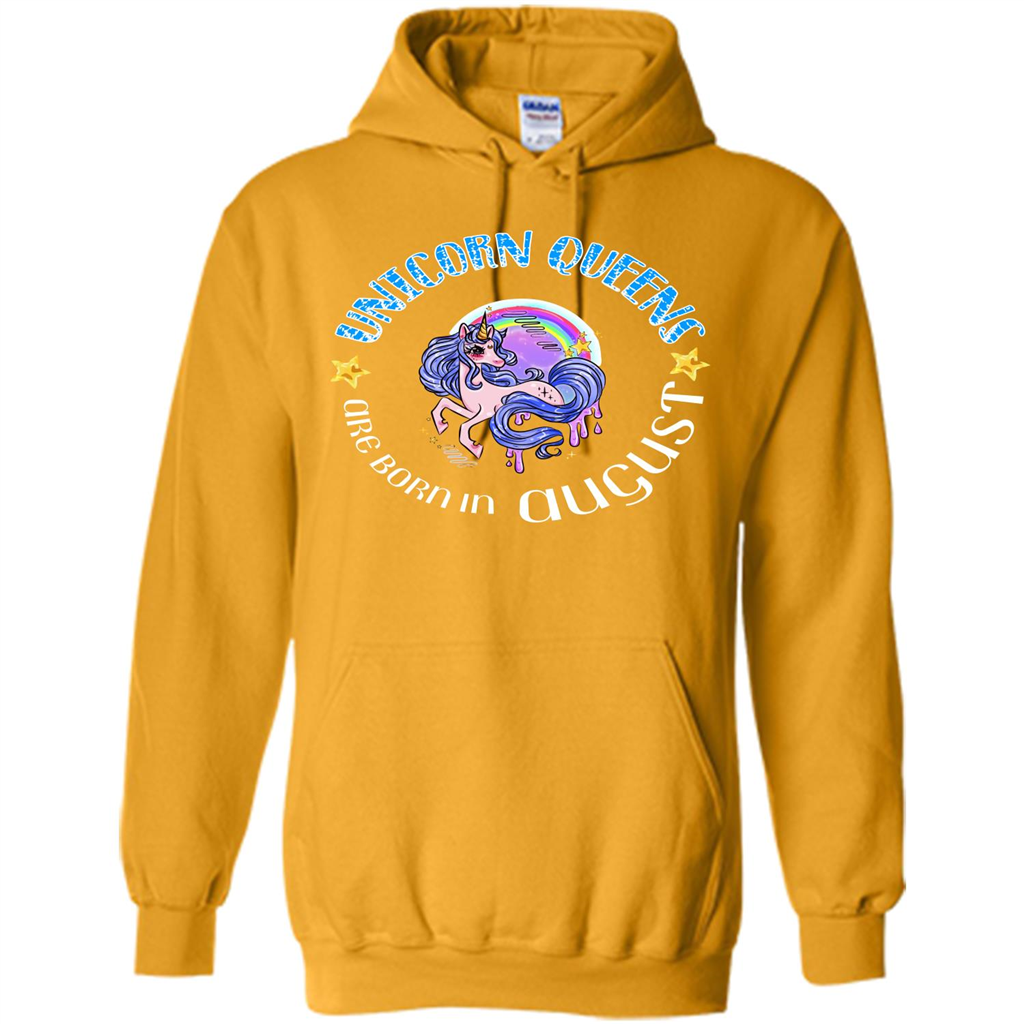 Augus Unicorn T-shirt Unicorn Queens Are Born In August Gold