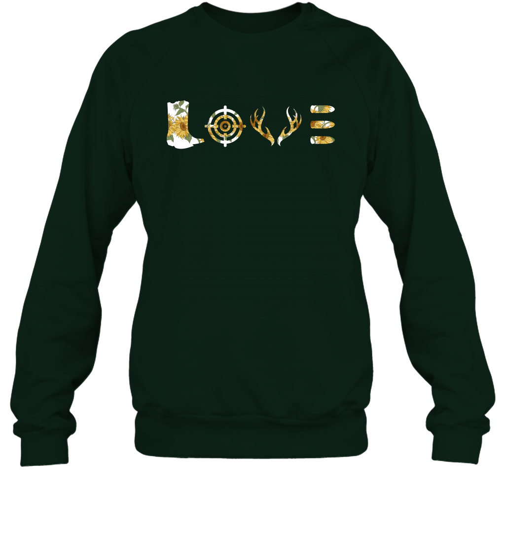 Hunting Girls Sunflower Shirt Sweatshirt Sweatshirt Forest