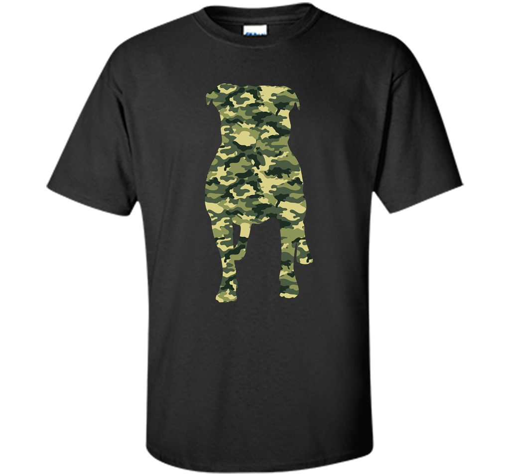 Camouflage AMERICAN BULLY Military Army T-shirt Black S