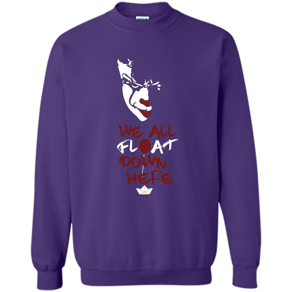 Scary Halloween T-shirt We All Float Down Here Orange