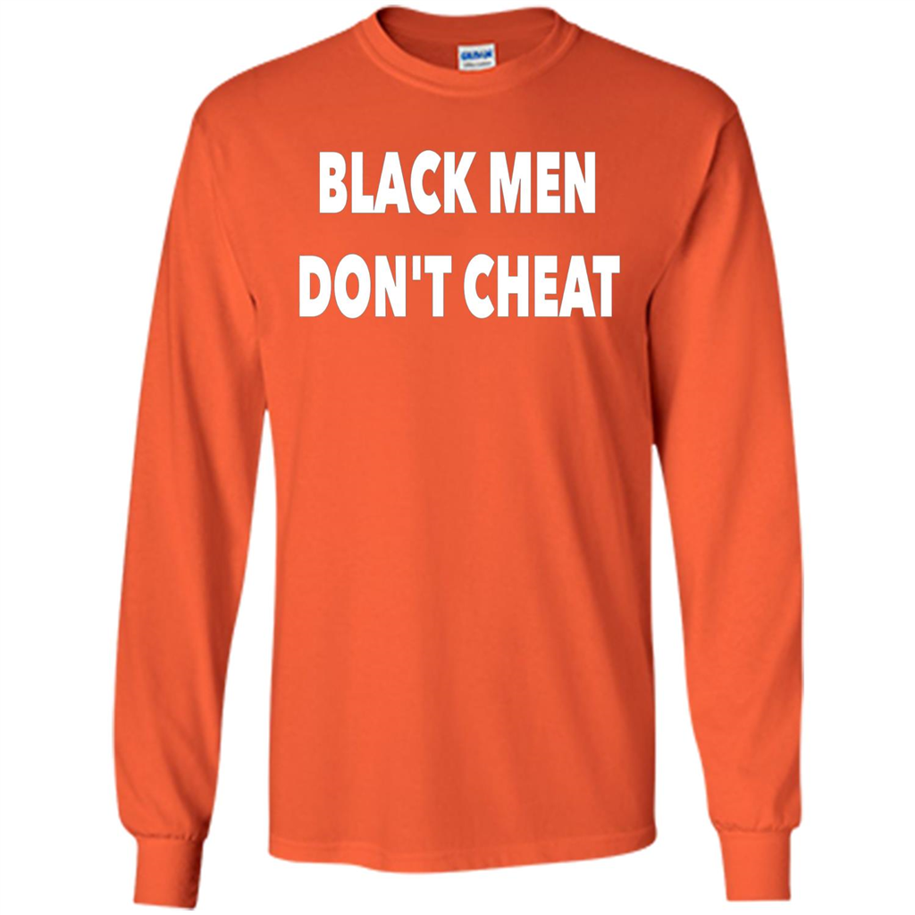 Black Men Dont Cheat T-shirt Orange