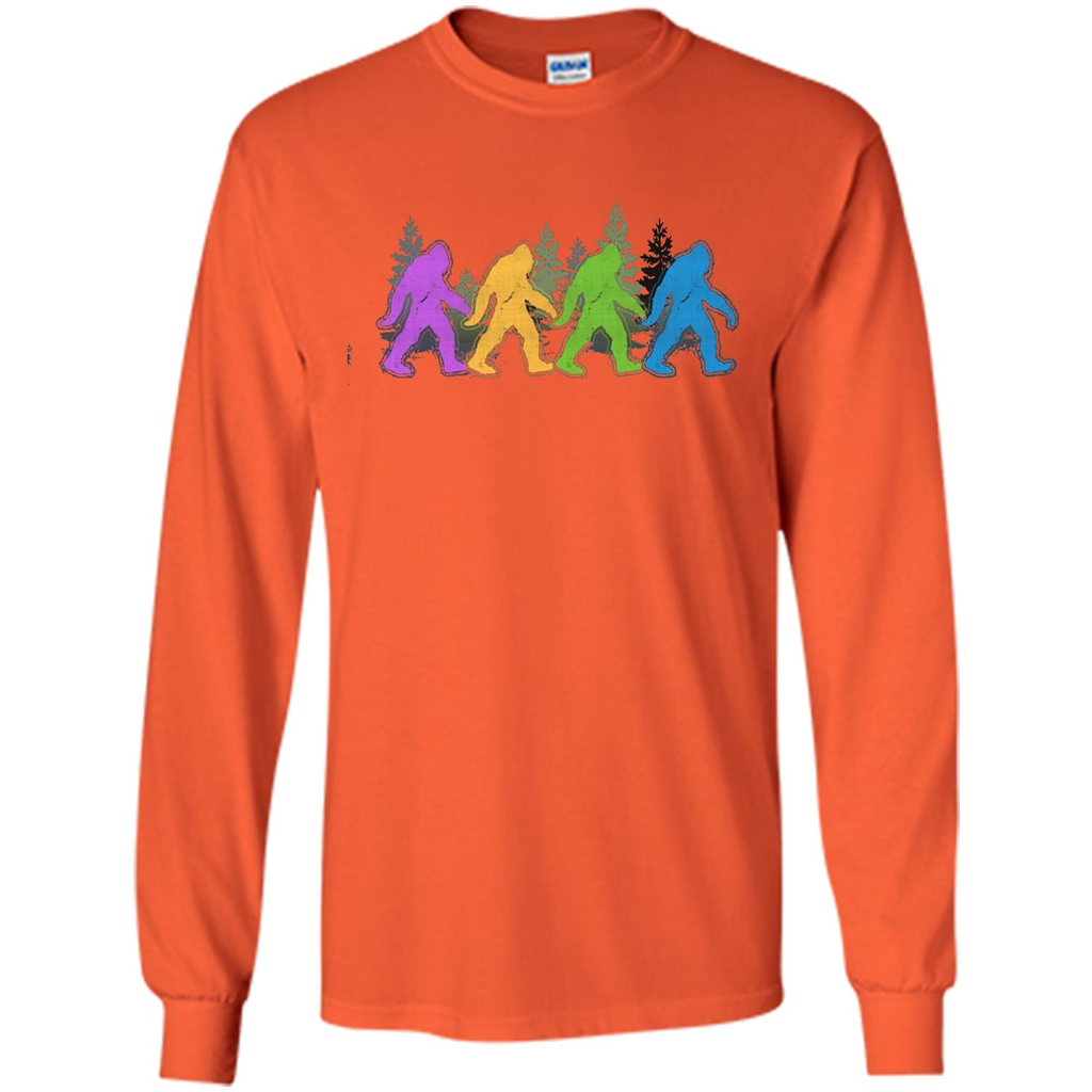 Color Bigfoot Yeti Sasquatch T-Shirt Orange