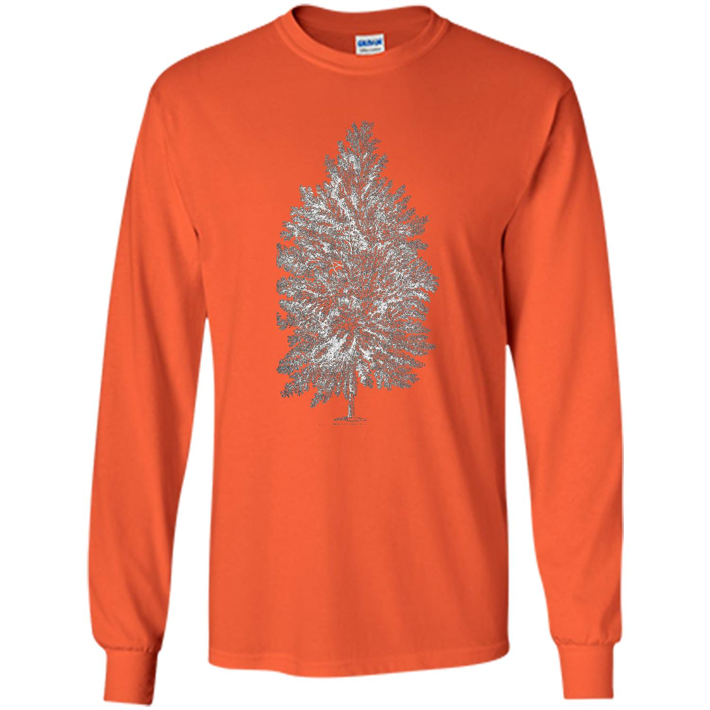 Poplar Tree T-shirt. Tree Poplar Tree T-shirt Orange