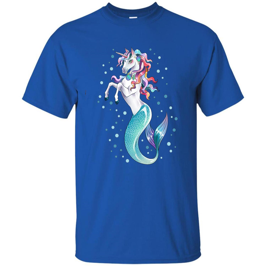 Unicorn Mermaid Mermicorn Cute T-Shirt Royal