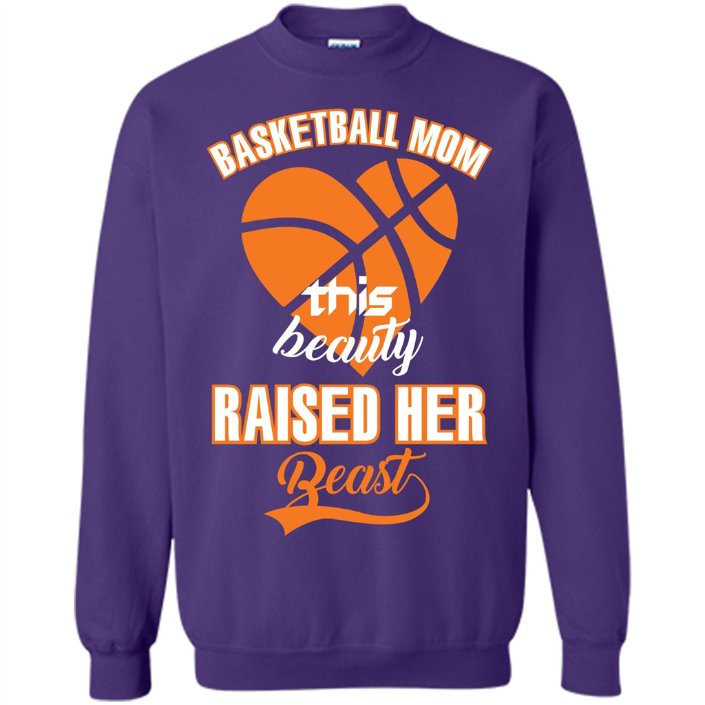 Basketball Mom This Beauty Raised Her Beast T-shirt Orange