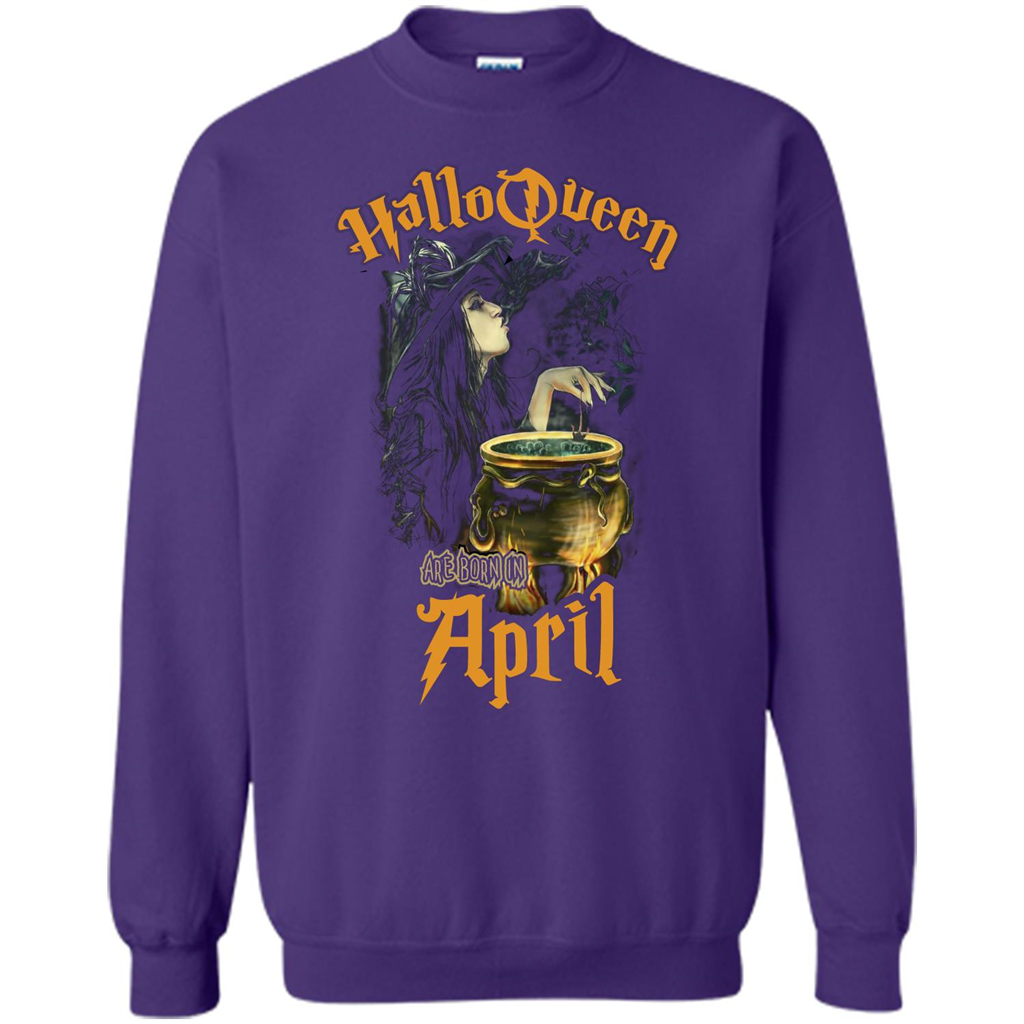 HalloQueen Are Born In April T-shirt Orange