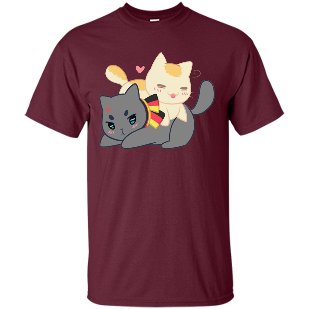 Hetalia GerIta Neko T-Shirt Maroon