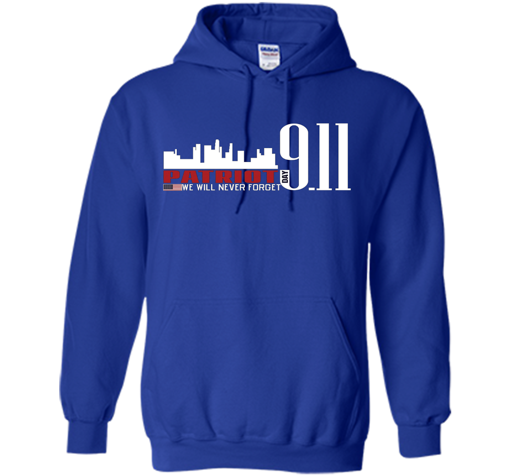 Patriot Day 911 Memorial We Will Never Forget TShirt t-shirt Royal
